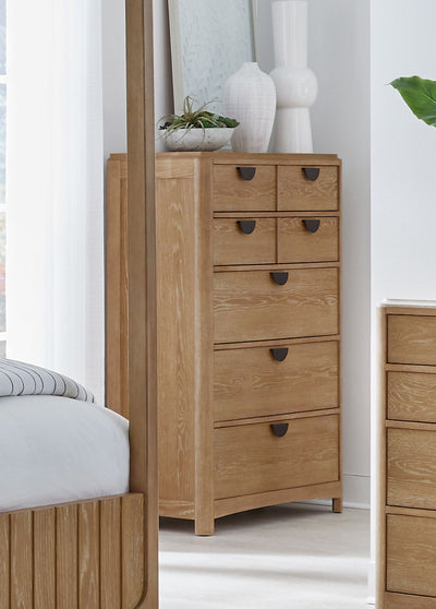 Escape - Bedroom 5 Drawer Chest With Cedar Bottom - Glazed Natural Oak