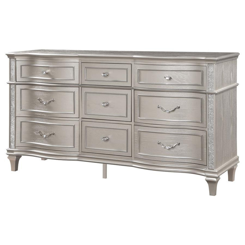 Evangeline - 9-Drawer Dresser - Silver Oak.