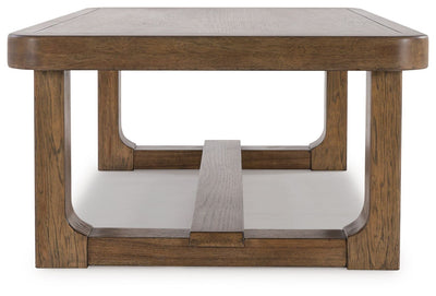 Cabalynn - Light Brown - Rectangular Cocktail Table.