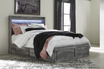 Baystorm - Gray - Queen Storage Footboard.