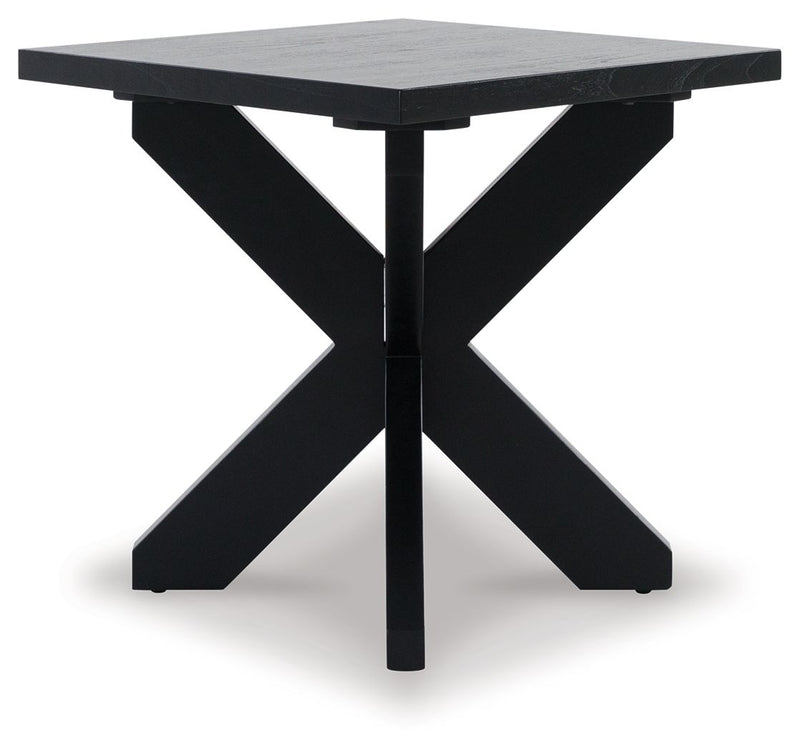 Joshyard - Black - Square End Table