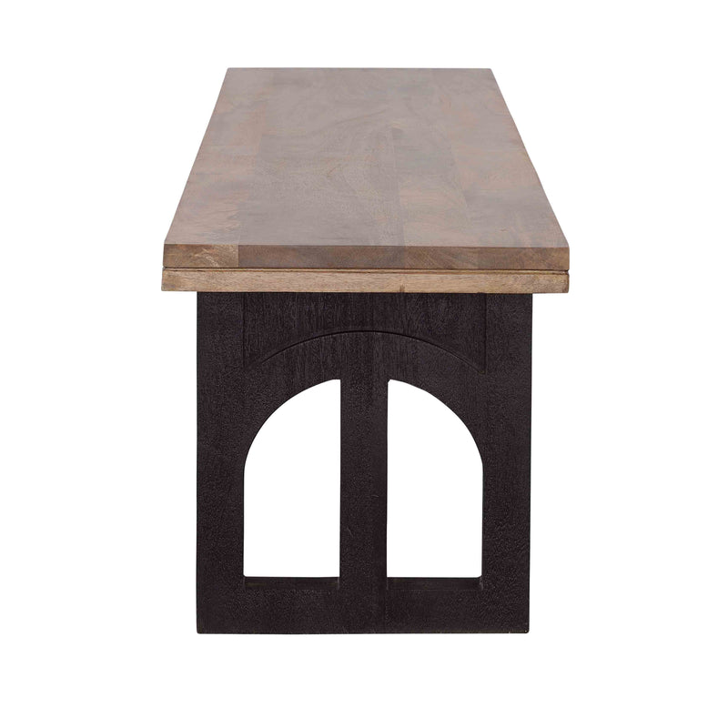 Gateway - Dining Bench - Natural & Nightshade Black.