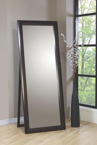 Phoenix - Rectangular Standing Floor Mirror - Black