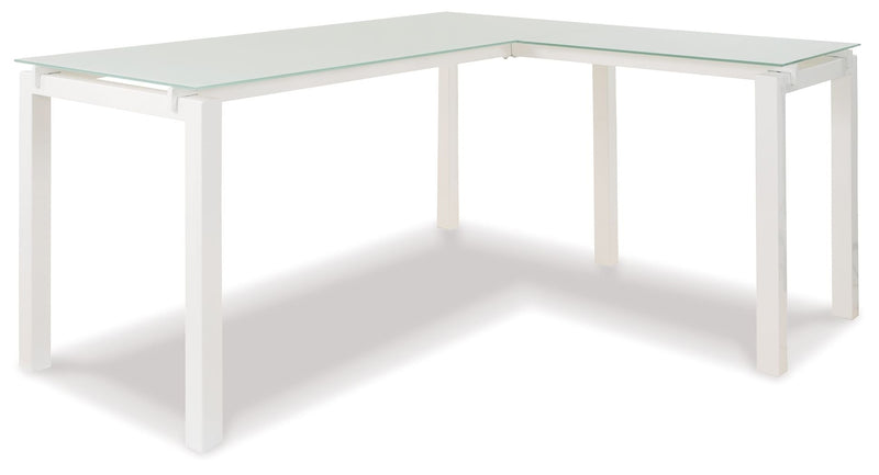 Baraga - White - L-desk.