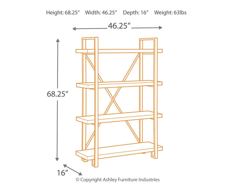 Forestmin - Brown / Black - Bookcase.