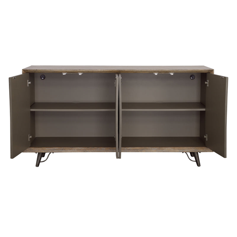 Mayweather - Four Door Credenza - Brown Multi-tones