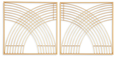 Dalkins - Gold Finish - Wall Decor Set (Set of 2).