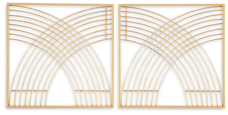 Dalkins - Gold Finish - Wall Decor Set (Set of 2).