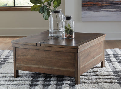 Moriville - Grayish Brown - Lift Top Cocktail Table