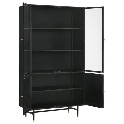 Santiago - Rectangular 4-Door Cabinet - Matte Black.