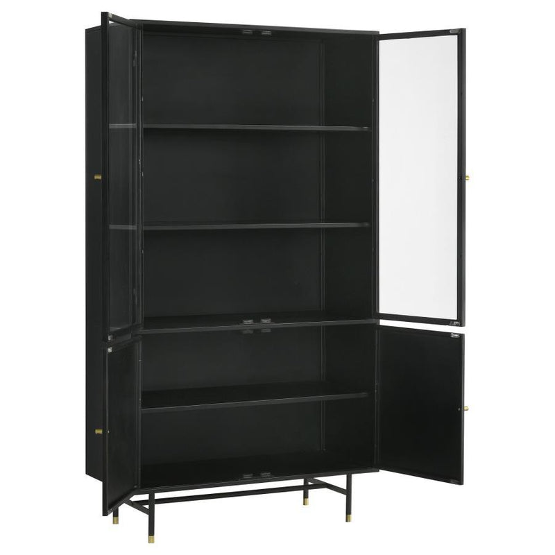 Santiago - Rectangular 4-Door Cabinet - Matte Black.