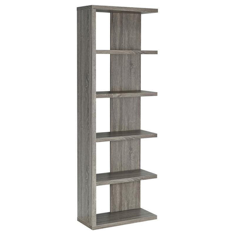 Harrison - 5-Tier Bookcase - Weathered Gray - Standard Bookcases - Grand Furniture GA