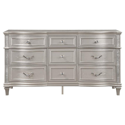 Evangeline - 9-Drawer Dresser - Silver Oak.