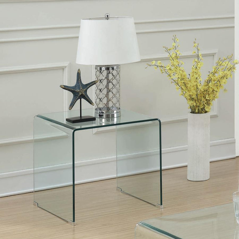 Ripley - Square End Table - Clear - End Tables - Grand Furniture GA