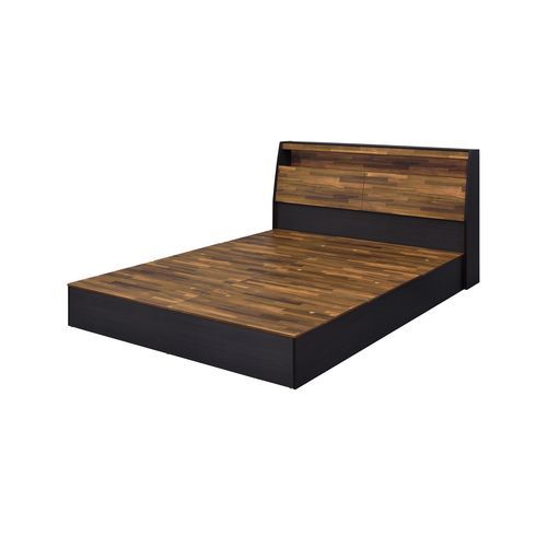 Eos - Queen Bed - Walnut & Black Finish - Grand Furniture GA