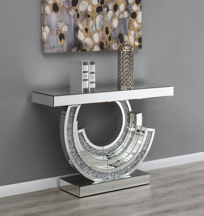 Imogen - Multi-Dimensional Console Table - Silver