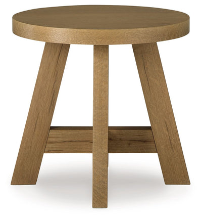 Brinstead - Light Brown - Oval End Table.