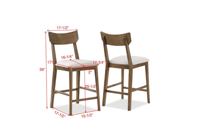 Weldon - Counter Height Chair (Set of 2) - Brown - Grand Furniture GA