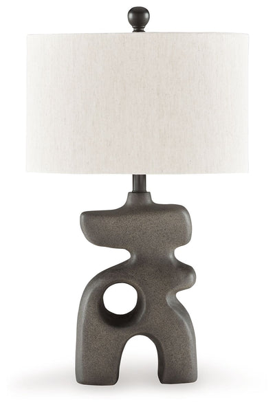 Danacy - Distressed Black - Paper Table Lamp.