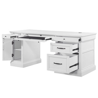 Shoreham - Pedestal Desk - Effortless White