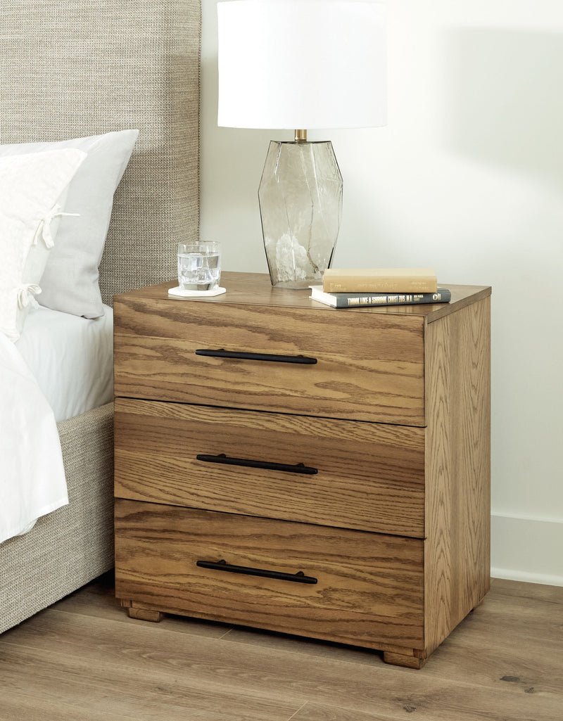 Dakmore - Brown - Three Drawer Night Stand.