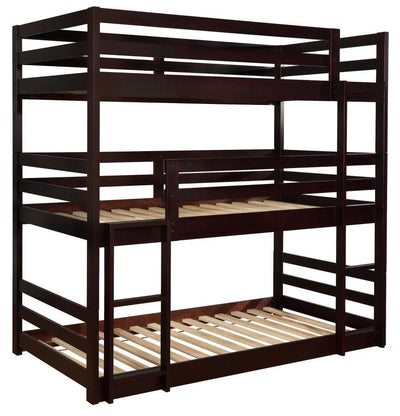 Sandler - Twin Triple Bunk Bed - Cappuccino.