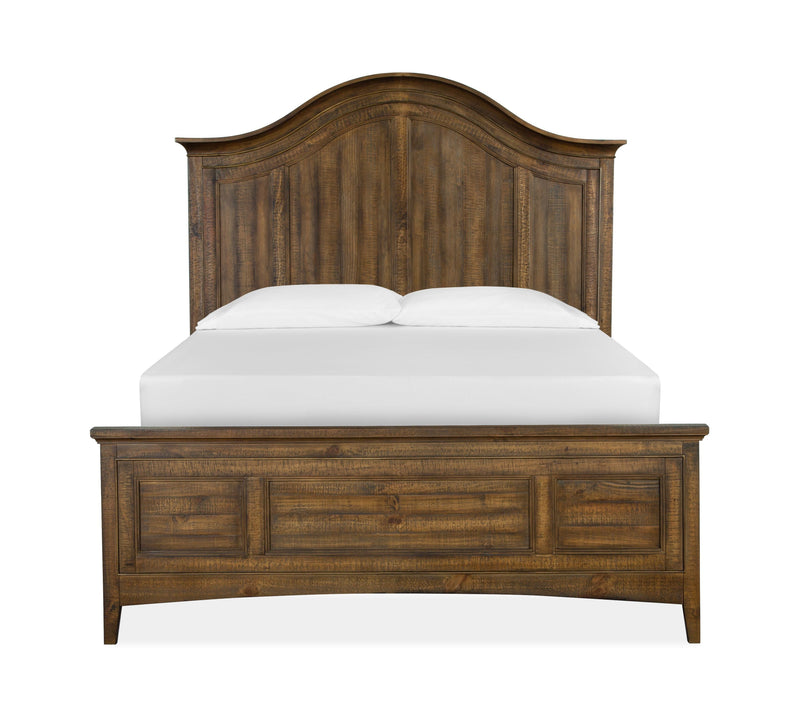 Bay Creek - Complete Arched Bed With Storage Rails.