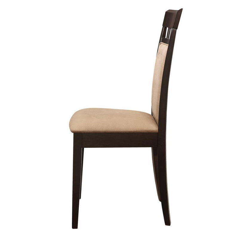 Gabriel - Upholstered Side Chairs (Set of 2) - Cappuccino and Tan.