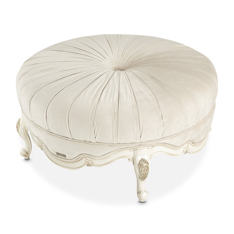 Lavelle Classic Pearl - Round Cocktail Ottoman - Ivory