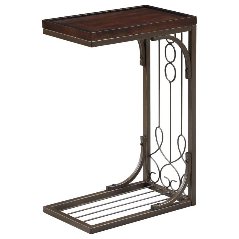 Alyssa - Accent Table - Brown And Burnished Copper - Accent Tables - Grand Furniture GA