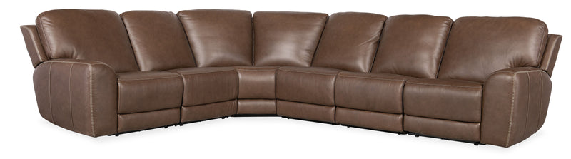 Torres - Power 6 Piece Sectional - Dark Brown