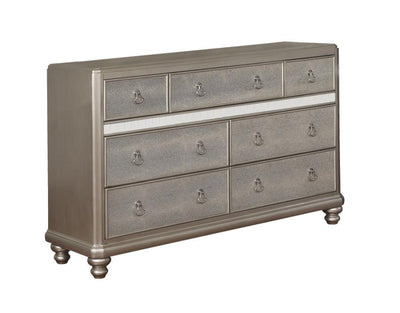 Bling Game - 7-Drawer Dresser - Metallic Platinum - Dressers - Grand Furniture GA