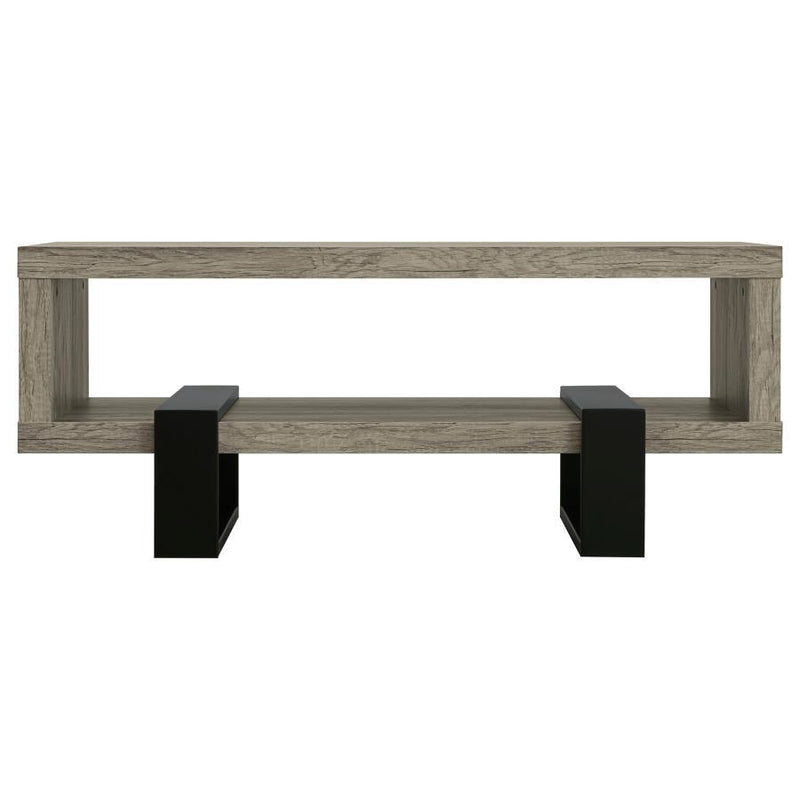 Dinard - Coffee Table With Shelf - Grey Driftwood.