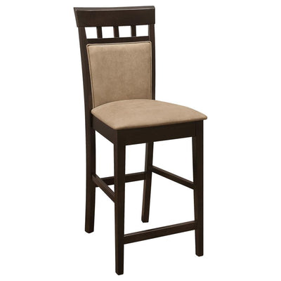 Gabriel - Upholstered Counter Height Stools (Set of 2) - Cappuccino And Beige - Stool Sets - Grand Furniture GA