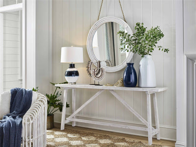 Getaway Round Mirror - White.