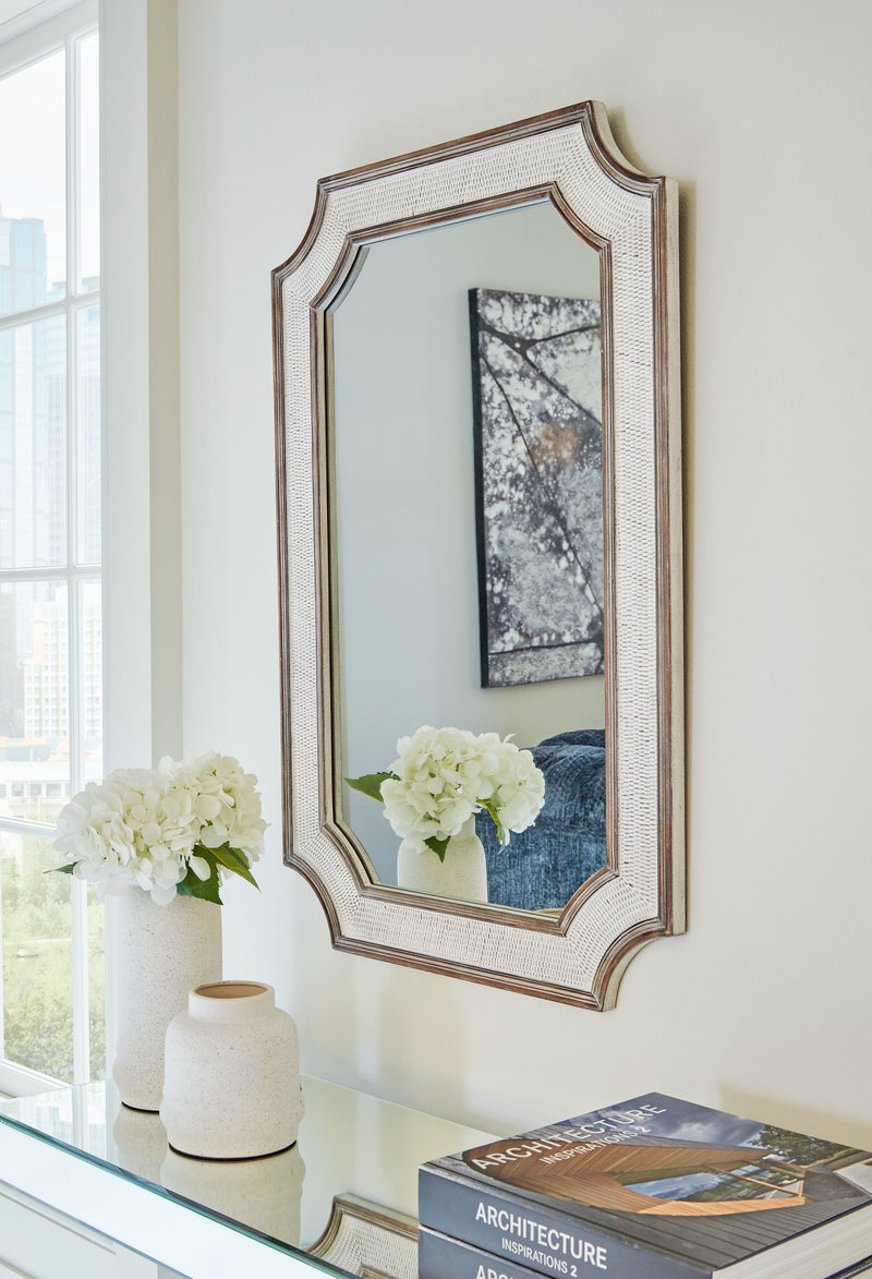 Howston - Antique White - Accent Mirror.