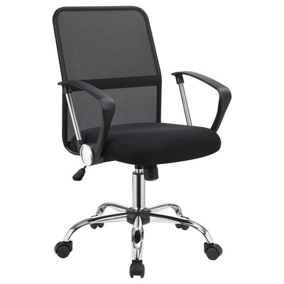 Gerta - Office Chair With Mesh Backrest - Black and Chrome.