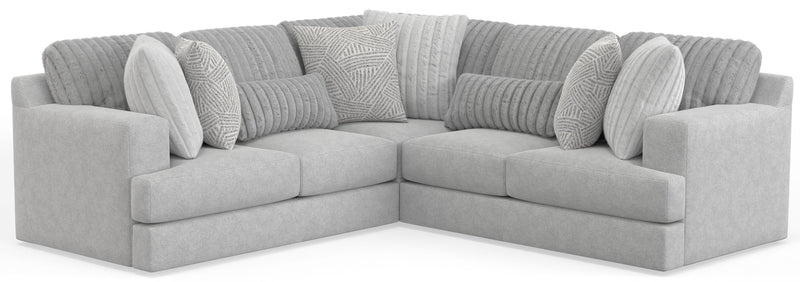 Logan - 2 Piece Upholstered Sectional With Comfort Coil Seating And 8 Accent Pillows Included - Moonstruck