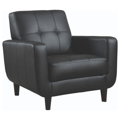 Aaron - Padded Seat Accent Chair - Black.