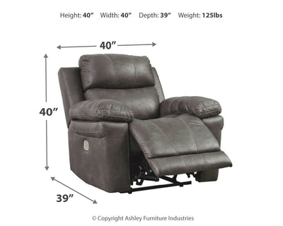 Erlangen - Dark Gray - Pwr Recliner/Adj Headrest.