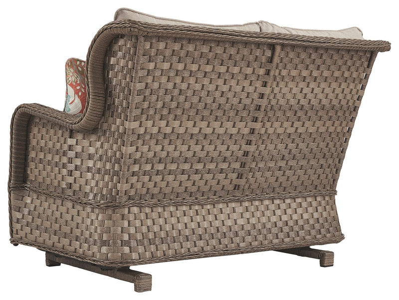 Clear Ridge - Light Brown - Loveseat Glider W/Cushion.