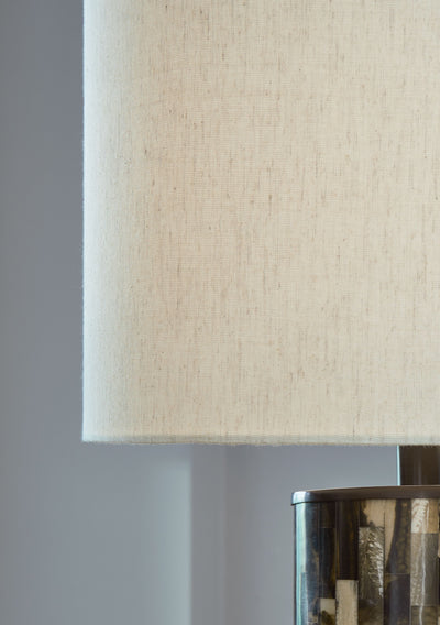 Ellford - Black / Brown / Cream - Poly Table Lamp.