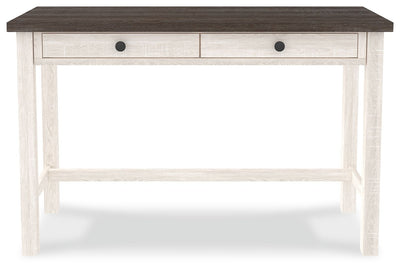 Dorrinson - White / Black / Gray - Home Office Desk - 2-drawer.