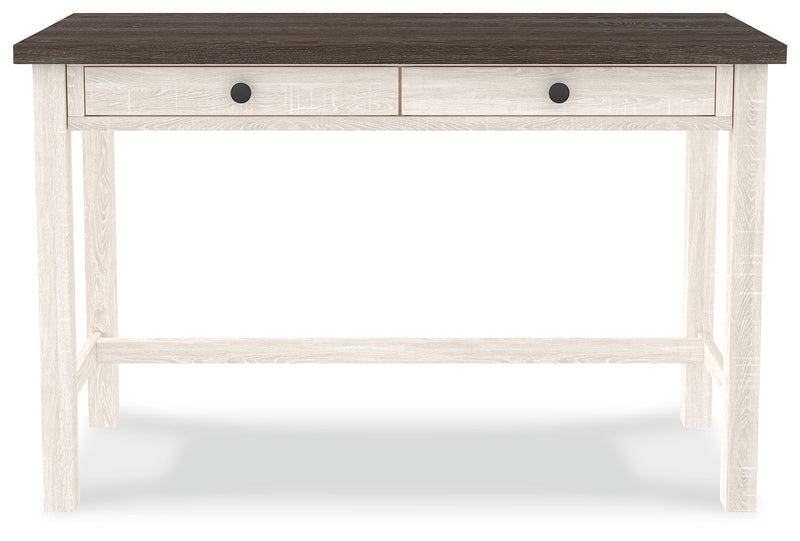 Dorrinson - White / Black / Gray - Home Office Desk - 2-drawer.