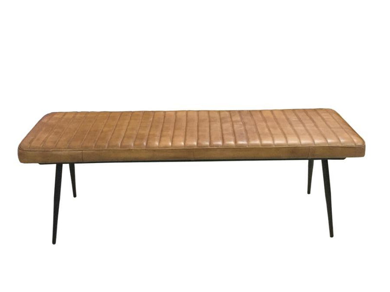 Misty - Cushion Side Bench - Camel And Black