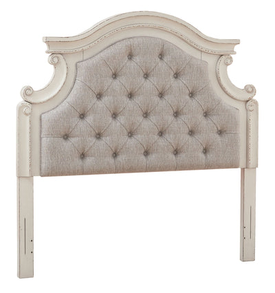 Realyn - Chipped White - Full Uph Panel Headboard - Grand Furniture GA