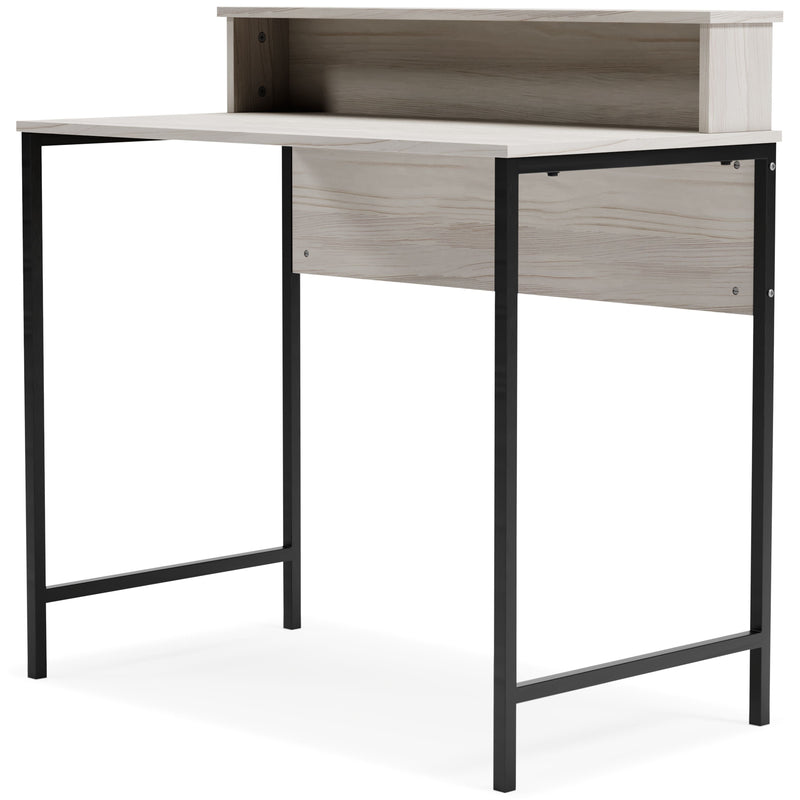 Bayflynn - White / Black - Home Office Desk With Hutch.