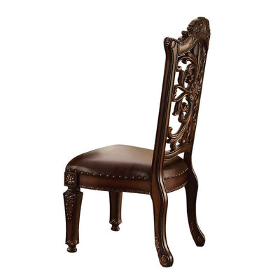 Vendome - Side Chair (Set of 2) - PU & Cherry - Wood - 48" - Grand Furniture GA