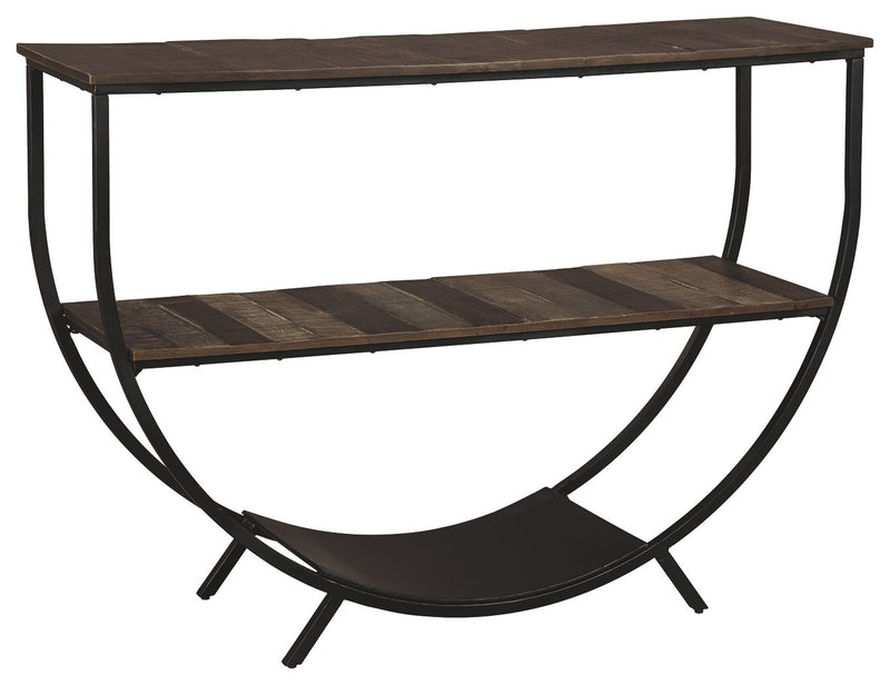 Lamoney - Gray / White/brown - Console Sofa Table