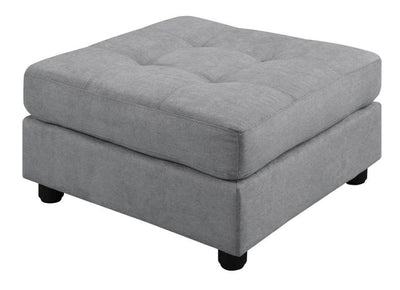 Claude - Tufted Cushion Back Ottoman - Dove.